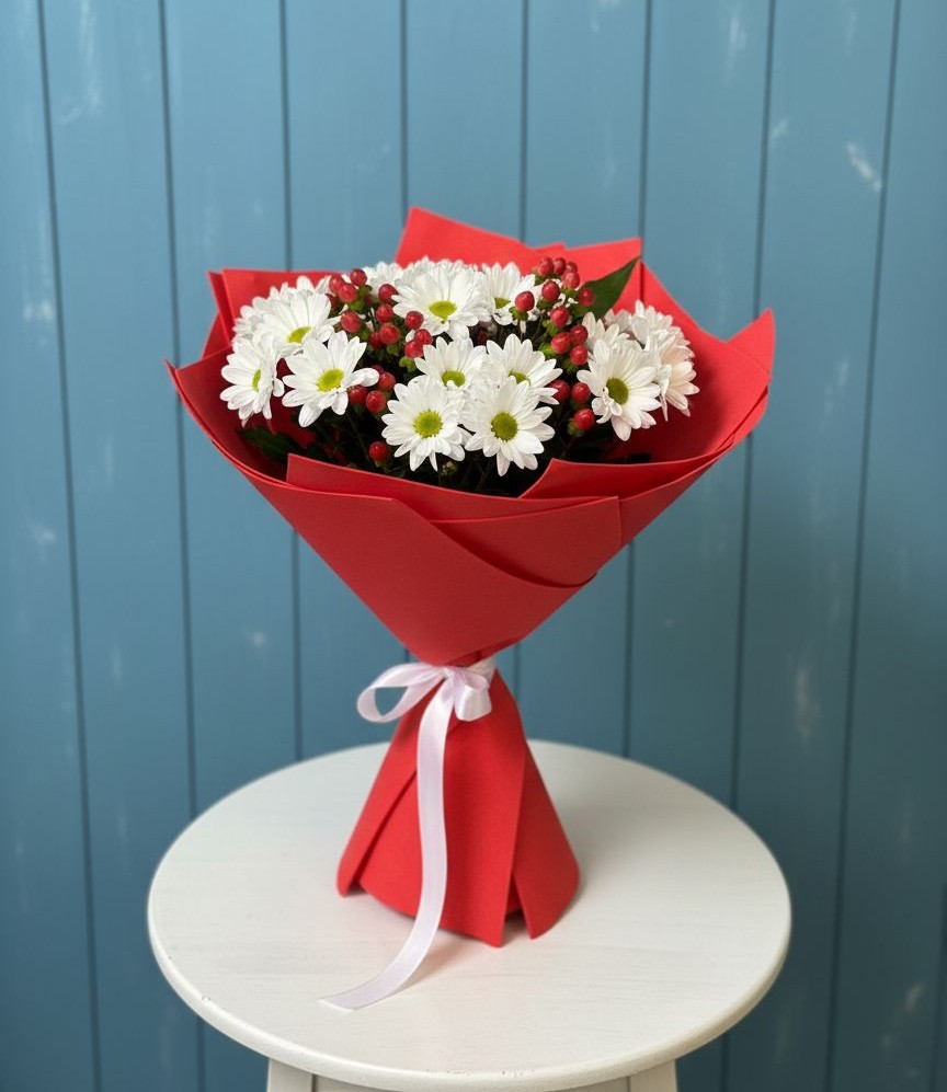 Букет цветов из: Хризантемы в Пионерском Республика Крым