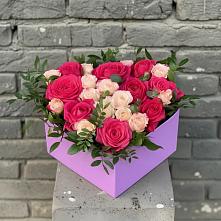 Цветочная композиция из Розы в коробке в Пионерском Республика Крым