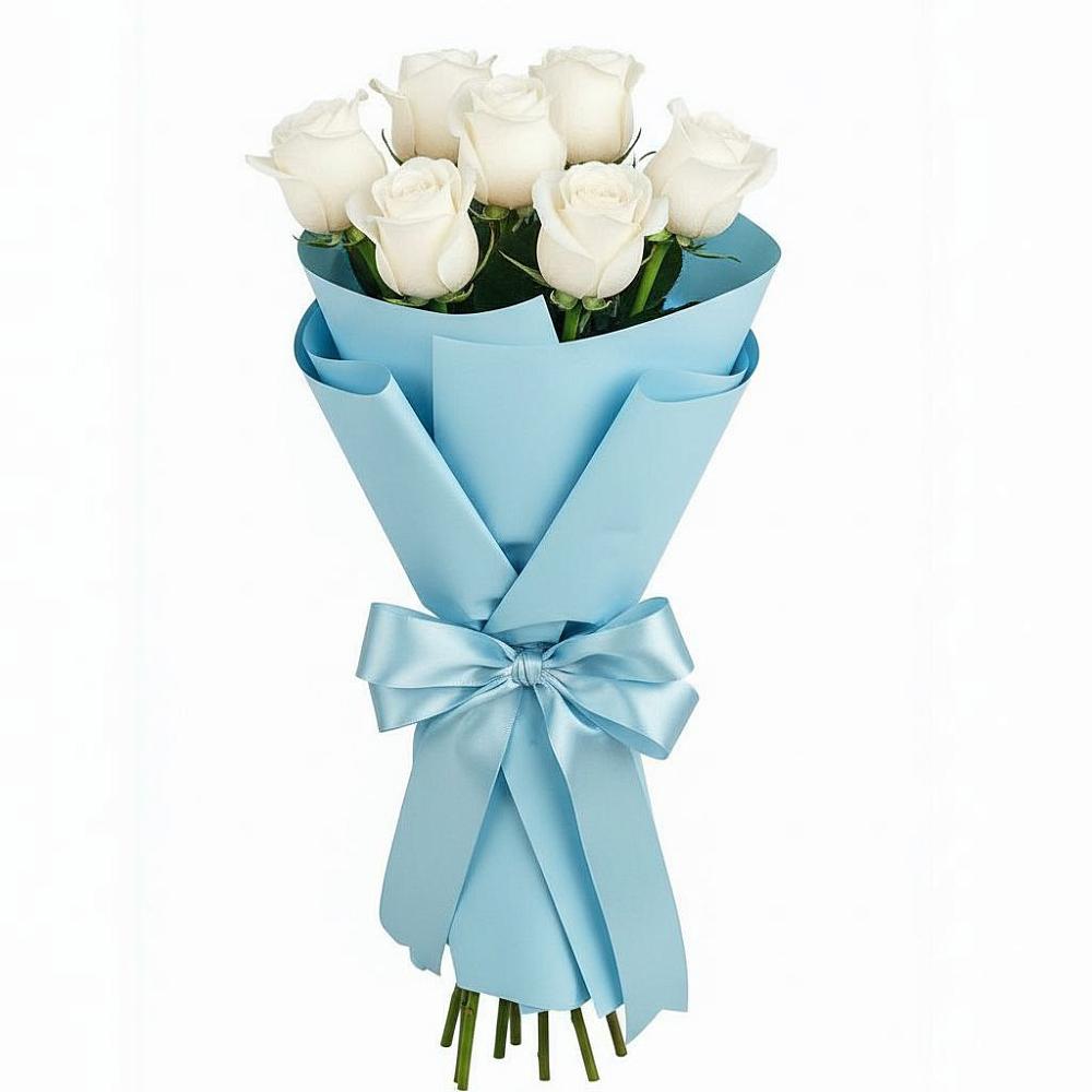 Букет 7 белых роз Проуд в Пионерском Республика Крым