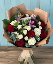 Букет цветов из:  Розы и Альстромерии #REPLACE_PRED# Пионерском Республика Крым