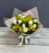 Букет цветов из:  Орхидеи и Розы в Пионерском Республика Крым