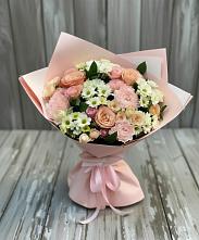 Букет цветов из:  Гвоздики, Розы и Хризантемы в Пионерском Республика Крым