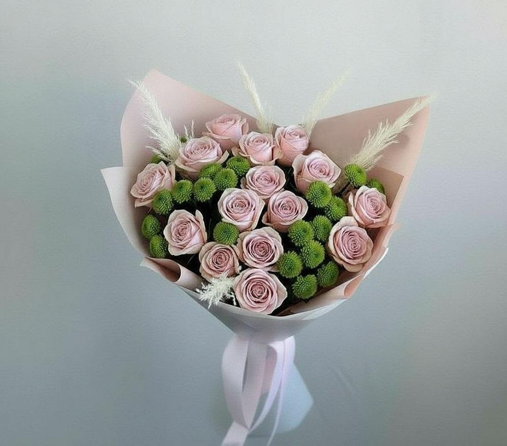 Букет цветов из: Розы и Хризантемы в Пионерском Республика Крым