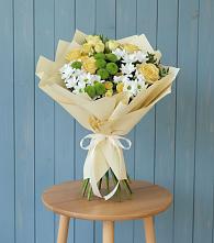 Букет цветов из:  Хризантемы и Розы в Пионерском Республика Крым