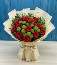 Букет цветов из:  Розы и Хризантемы в Пионерском Республика Крым