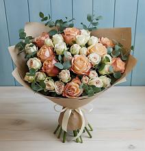 Букет цветов из:  Альстромерии и Розы в Пионерском Республика Крым
