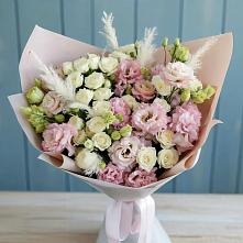 Букет цветов из:  Альстромерии и Розы в Пионерском Республика Крым